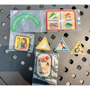Vintage Girl Scout Badges Patches 1980's And 1990s Lot of 7